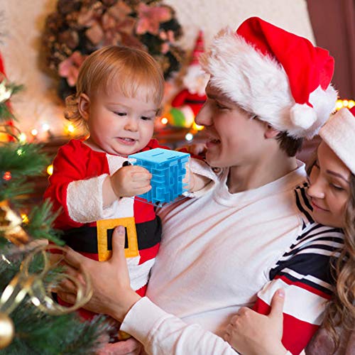 Twister.CK Money Maze Puzzle Box, Maze Money Bank Holder Puzzle para niños y Adultos Cumpleaños Navidad, una Forma Divertida de Regalar un pequeño Regalo navideño de Navidad (Azul)