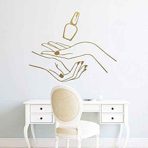 TYLPK Beauty Salon Wall Sticker Vinyl Art Room Decoration Nail Salon Girl Bedroom Decor Decal Art Wall Sticker brown 43X43CM