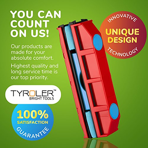 Tyroler Bright Tools The Glider D-2 - Limpiacristales Magnético para Ventanas de Vidrio Doble con un Grosor de 8-18 mm