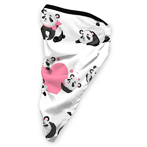 tyutrir Cute Happy Baby Panda Bear Set Lovely Animal Mascarilla para Hombres y Mujeres Turbante al Aire Libre a Prueba de Polvo a Prueba de Viento pasamontañas Sombrero paño Protector Solar Bufanda