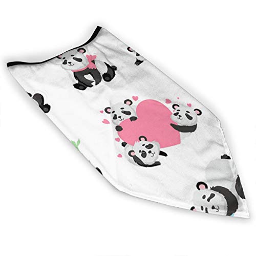 tyutrir Cute Happy Baby Panda Bear Set Lovely Animal Mascarilla para Hombres y Mujeres Turbante al Aire Libre a Prueba de Polvo a Prueba de Viento pasamontañas Sombrero paño Protector Solar Bufanda