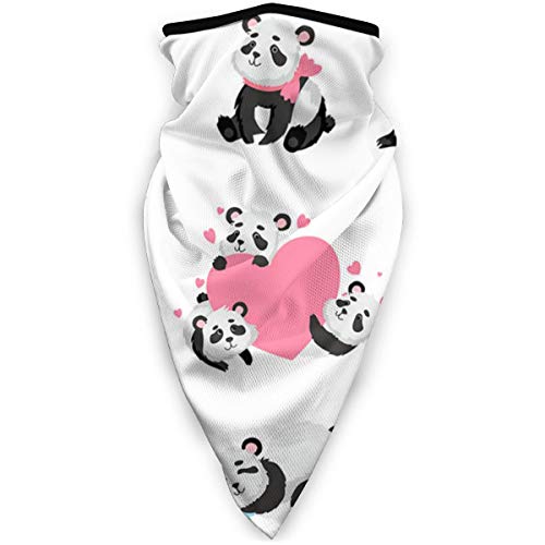 tyutrir Cute Happy Baby Panda Bear Set Lovely Animal Mascarilla para Hombres y Mujeres Turbante al Aire Libre a Prueba de Polvo a Prueba de Viento pasamontañas Sombrero paño Protector Solar Bufanda