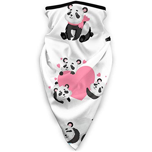 tyutrir Cute Happy Baby Panda Bear Set Lovely Animal Mascarilla para Hombres y Mujeres Turbante al Aire Libre a Prueba de Polvo a Prueba de Viento pasamontañas Sombrero paño Protector Solar Bufanda