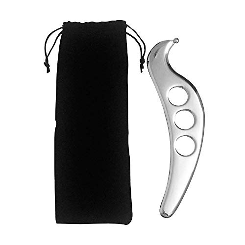 TZH Herramientas de Gua Sha de Masaje, Instrumentos médicos Acero Inoxidable del Grado física Terapia de Masaje para Liberación miofascial y Suave movilización de Tejidos