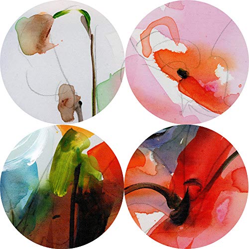 tzxdbh Flores abstractas de la Acuarela Pinturas de la Pared Flores Modernas Arte Pop Impresiones de la Lona y Carteles Cuadros Decorativos para la Sala de Estar