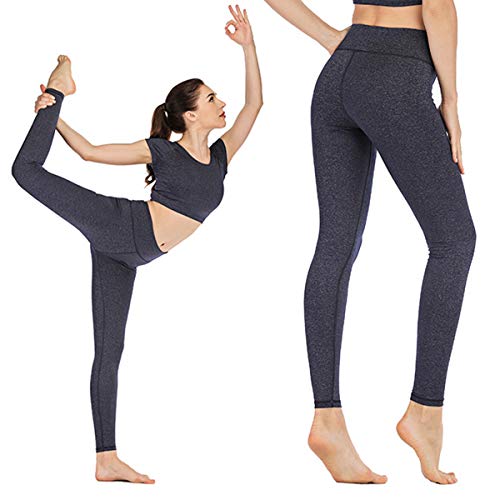 U/A Medias Deportivas de Nailon para Mujer, Cintura Alta, elástico, Desnudo, Transpirable, de Secado rápido, Pantalones Deportivos de Color Puro, Pantalones de Yoga, Mallas Deportivas