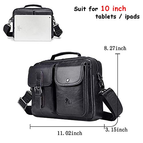 UBaymax Bolso para Hombre Piel Mensajero Casual Pequeño Bolsa de Cuero Crossbody Bolso Bandolera ocasional Maletín de Negocios Estilo Vintage Bolsa Cruzada Cuerpo Bolsa de Cinturón