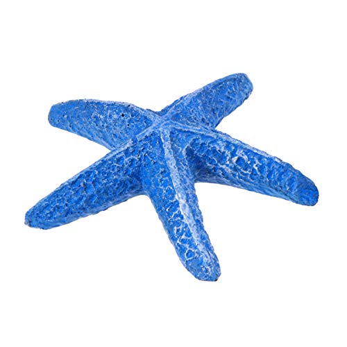 UEETEK 1 Piezas Estrella de mar Estrella de mar de Resina Artificial de Acuario para la decoración del Tanque de Peces de Acuario (Azul)