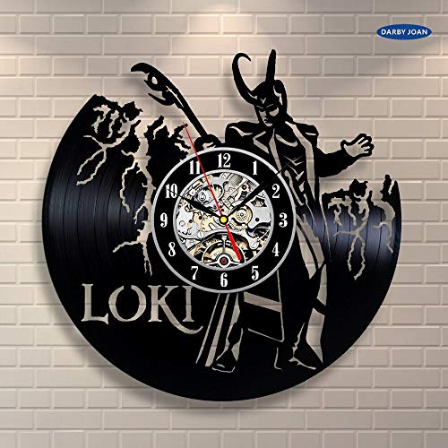 UIOLK Moda Reloj Creativo CD Disco de Vinilo Reloj de Pared Tema de película Decoración del hogar Reloj de Pared Colgante 3D