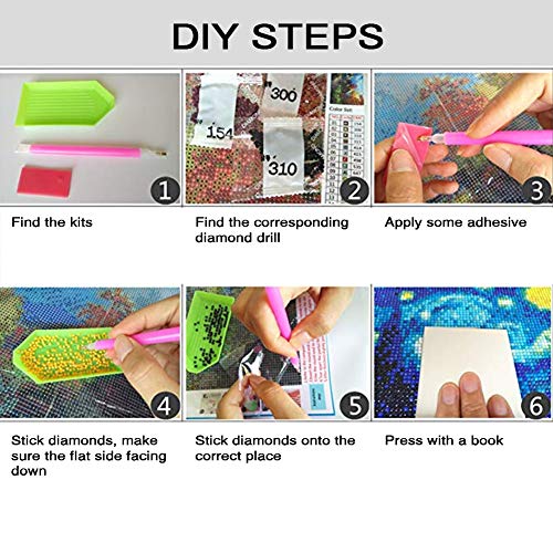 UM UPMALL - Kit de pintura de diamante 5d para adultos y niños, bordado de diamantes de imitación, para manualidades coloridas Audrey Hepburn 30 x 40 cm