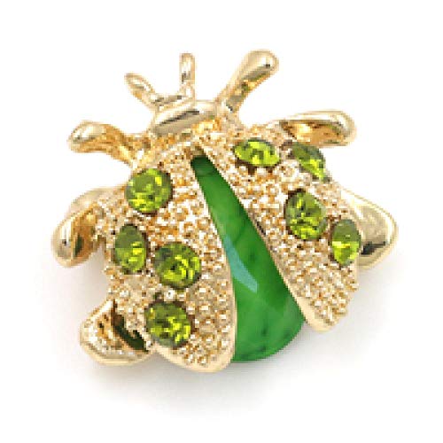 U/N Pin de Broche de Mariquita pequeña con Diamantes de imitación de Color de Llegada de Verano para Mujer-1