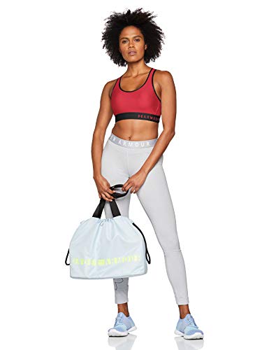 Under Armour Mid Keyhole Sujetador Deportivo, Mujer, Rosa (Impulse Pink/Black/Impulse Pink 671), XS