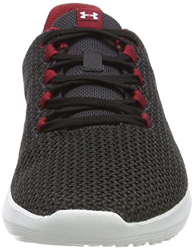 Under Armour Ripple, Zapatillas de Running para Hombre, Negro (Black/Jet Gray/Aruba Red (005) 005), 42.5 EU