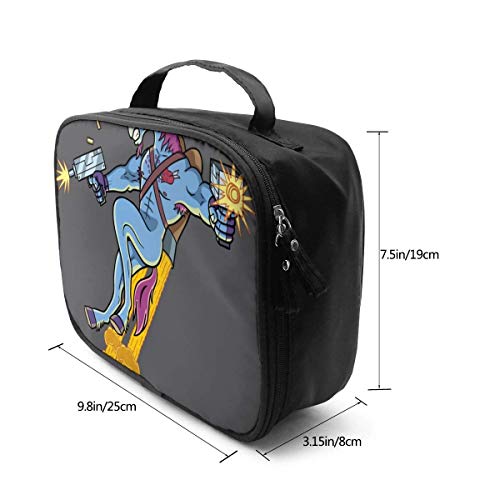 Unicorn Killer Travel Maquillaje Estuche de Tren Maquillaje Estuche cosmético Organizador Bolsa de Almacenamiento de Artista portátil para cosméticos Pinceles de Maquillaje Artículos de tocador Jewe