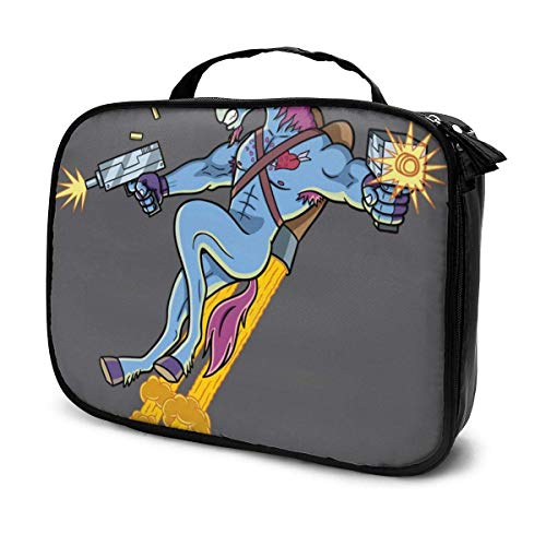 Unicorn Killer Travel Maquillaje Estuche de Tren Maquillaje Estuche cosmético Organizador Bolsa de Almacenamiento de Artista portátil para cosméticos Pinceles de Maquillaje Artículos de tocador Jewe
