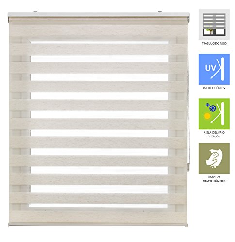 Uniestor Basic - Estor noche/día, Crudo, 160X180 cm