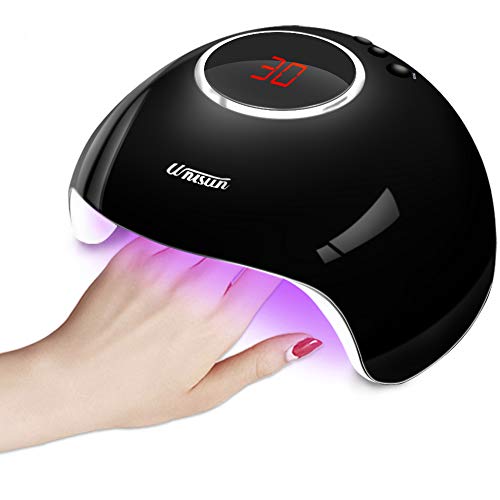 UNISUN Lámpara Ultravioleta para secado de uñas. Secador de Uñas 24W Lámpara LED UV Profesional secador de uñas con 3 temporizadores integrados y pantalla LED para manicura Shellac y en gel (negro)