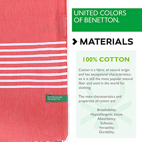 UNITED COLORS OF BENETTON. Hamman 80x165cm 170gsm 100% algodón Rojo Casa Benetton, 80x165