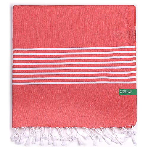 UNITED COLORS OF BENETTON. Hamman 80x165cm 170gsm 100% algodón Rojo Casa Benetton, 80x165