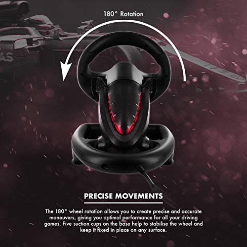 Universal volante y pedales para PC, PlayStation 3/4, PS3 / PS4 y Xbox One