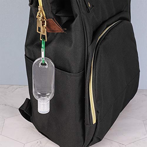 upain Botellas de Viaje Reutilizable Contenedor Vacías Botellas de Plástico Recargable Vacía Botellas con Llavero para Viajes Actividades al Aire Libre Viajes de Negocios 12 Piezas