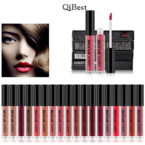 upxiang 18 Color moda labios maquillaje sexy larga duración de terciopelo mate brillo de labios Líquido Pintalabios Crema