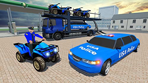 US Police ATV Quad: Transporter Game