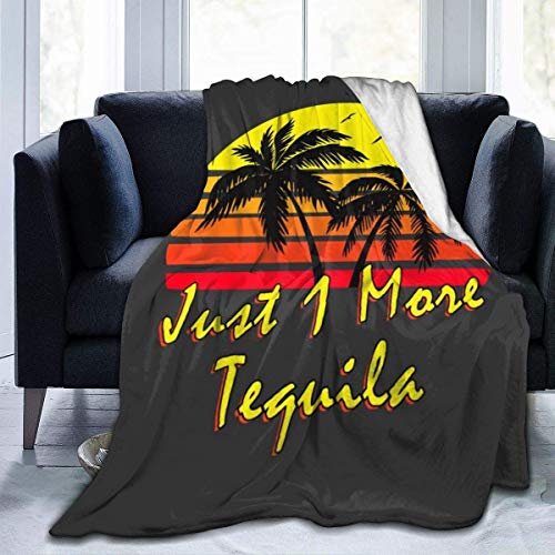 utong Solo 1 más Tequila Vintage Sun Fleece Throw Blanket Ligero Ultra Suave y cálido Manta de Cama Fit Sofá Adecuado