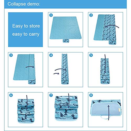 UUMFP Manta Picnic, Extra Grande 76 X 78 Pulgadas portátil Impermeable Impermeable Plegable Tienda de campaña al Aire Libre, tapete de Playa para Senderismo Viaje Festival Camping Park (Color : Red)