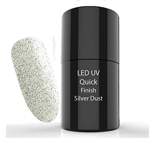 UV/LED Quick Finish Gel Silver Dust 5ml