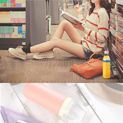 UYIDE Botella De Agua Térmica - Frasco Termo De Acero Inoxidable - Aislamiento Vacío - Botellas Termica Reutilizable Frascos Térmicos para Al Aire Libre, Yoga, Escuela, Niño,Rosado