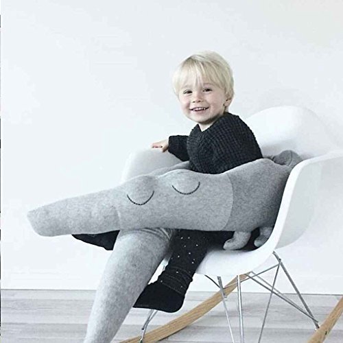 Uzinb Juguetes de decoración de Interior apoyos de la Foto 185cm cocodrilo del bebé Almohada Cama para bebé recién Nacido Cuna Valla Parachoques Cuna Cojín de Kid+3 Piezas cucharas pequeñas