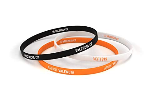 Valencia Club de Fútbol Pulsera Classic Tricolor Estándar para Hombre | Pulsera Valencia de Silicona | Apoya al Valencia CF con un Producto Oficial | VCF