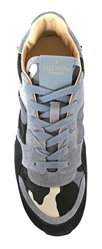 Valentino Garavani - Zapatillas Deportivas para Hombre Studded RY0S0952NYM RE8 Avio Gris Negro Size: 40 EU