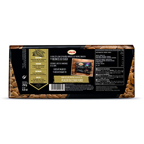 Valor Chocolate Negro Con Almendras - 250 gr