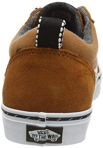 Vans Ward Suede/Canvas, Zapatillas para Hombre, Jengibre esmaltado al Aire Libre Negro, 41 EU