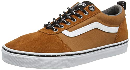 Vans Ward Suede/Canvas, Zapatillas para Hombre, Jengibre esmaltado al Aire Libre Negro, 41 EU