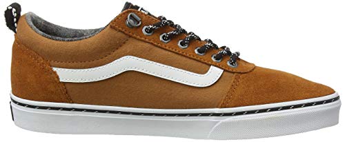 Vans Ward Suede/Canvas, Zapatillas para Hombre, Jengibre esmaltado al Aire Libre Negro, 41 EU
