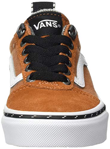 Vans Ward Suede/Canvas, Zapatillas para Niños, Jengibre esmaltado al Aire Libre Blanco, 38 EU