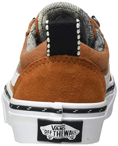 Vans Ward Suede/Canvas, Zapatillas para Niños, Jengibre esmaltado al Aire Libre Blanco, 38 EU