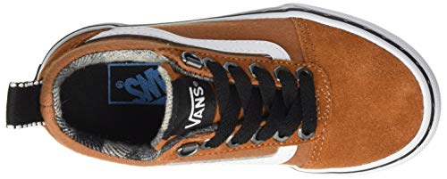 Vans Ward Suede/Canvas, Zapatillas para Niños, Jengibre esmaltado al Aire Libre Blanco, 38 EU