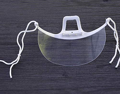 VARIOUS 10 Piezas Mascarilla Hosteleria Transparente Plástico, Mascarilla Profesional Cocina para Restaurantes, Hotel