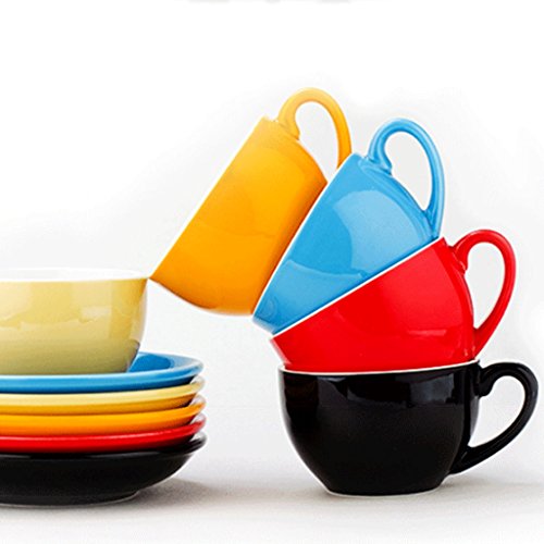 Vasos para té y café Taza Taza de café Taza de cerámica Taza Taza de Desayuno Taza de Leche Termo Lindo té perfumado Leche café Oficina protección del Medio Ambiente café (Color : Blue)