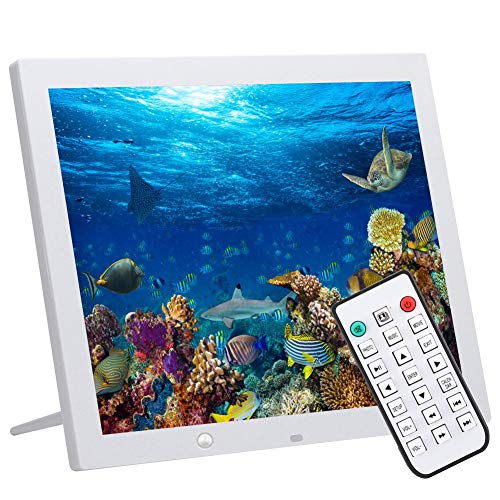 Vbestlife Álbum de Fotos electrónico, VBESTLIFEMehuman Body Induction 15 pupara LGadas multifunción de Alta definición led Negocio Publicidad máquina Regalo Digital Marco de Fotos. (Blanco)