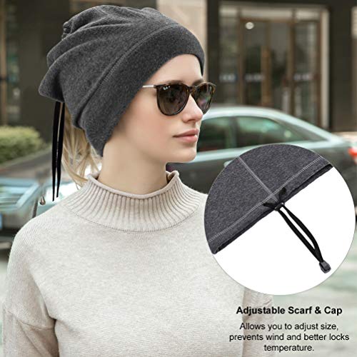 VBIGER Mascarilla Calentador de Cuello Pasamontañas Bufanda de Invierno Máscara Facial Versátil Gorro de Punto Grueso 3 en 1 Multifuncional para Hombre y Mujer para esquí Moto Bicicleta