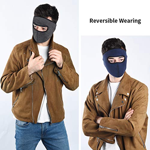 VBIGER Pasamontañas Máscara de Esquí Calentador Cuello Hombres y Mujeres contra Viento Cálido Transpirable Reversible Máscara Facial Completa Balaclava Invierno para Motocicleta Ciclismo Esquí