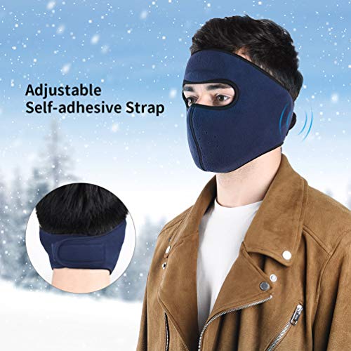 VBIGER Pasamontañas Máscara de Esquí Calentador Cuello Hombres y Mujeres contra Viento Cálido Transpirable Reversible Máscara Facial Completa Balaclava Invierno para Motocicleta Ciclismo Esquí