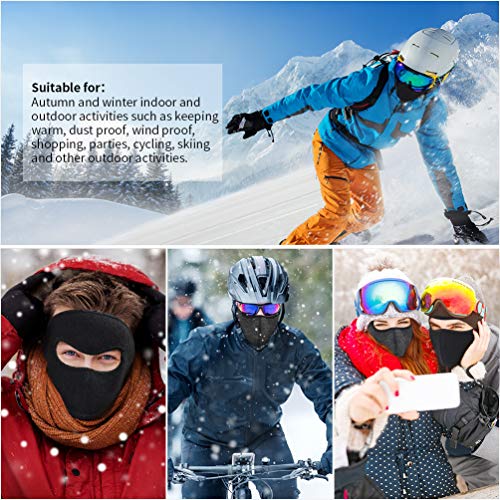 VBIGER Pasamontañas Máscara de Esquí Calentador Cuello Hombres y Mujeres contra Viento Cálido Transpirable Reversible Máscara Facial Completa Balaclava Invierno para Motocicleta Ciclismo Esquí