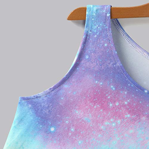 VECDY Vestido Bebe Niña Ceremonia, Linda Bohemia Ropa Bebe Niña Sin Mangas Verano Princesa Vestido para Niños Chicas Elegante para Fiesta Conjunto Tops 2019 Falda Plisada 4-8años(Light Azul,130)