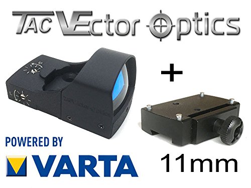 VECTOR-OPTICS Vector de Punto Rojo Optics Reddot. Incluye 11 mm Montaje/Dovetail (Docter kompartibel) Visera Esfinge Aspecto de Objetivo